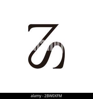 letter z simple curves design logo vector Stock Vector