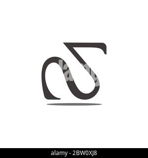 letter s simple curves design symbol logo vector Stock Vector