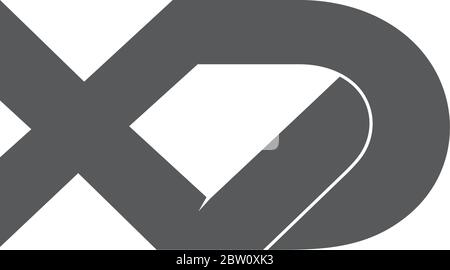 letter xd linked overlapping logo vector Stock Vector Image & Art - Alamy