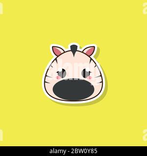 Isolated cute baby zebra Stock Vector