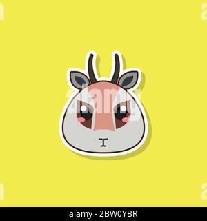 Isolated cute baby antelope Stock Vector