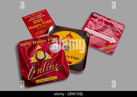 AOL 1000 hours Free Internet Stock Photo