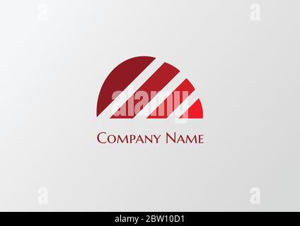 logo meat cut in red gradient represents the level of maturity Stock Vector