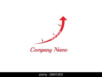 logo speed up clock red color minimalist Stock Vector