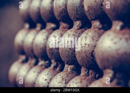 Metal background - round shapes Stock Photo
