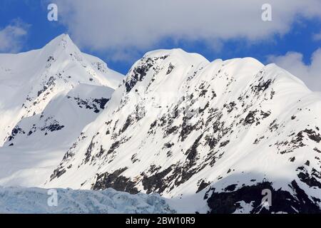 Chugach Mountains in College Fjord, Southeast Alaska, USA Stock Photo