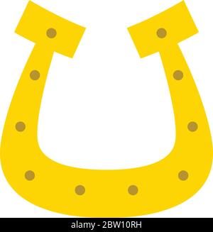 Isolated golden horseshoe Stock Vector
