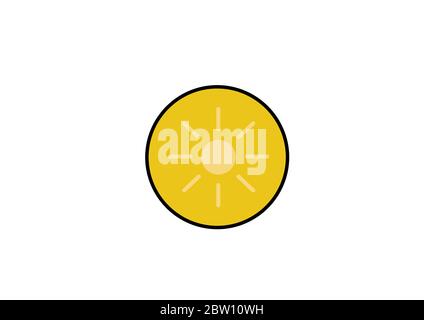 icon vector colorful one pineapple sliced Stock Vector