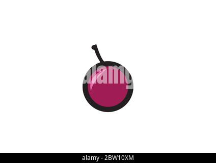 icon vector colorful single grape Stock Vector