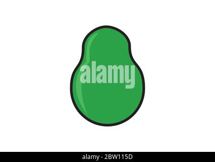 icon vector colorful one avocado Stock Vector