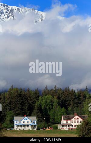 Fort Seward, Haines, Lynn Canal, Alaska, USA Stock Photo