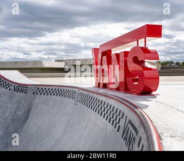 Montreal, Ontario, Canada - October 1, 2019: Biosphere museum in Montreal. Located at Parc Jean-Drapeau in the former pavilion of the United States Stock Photo