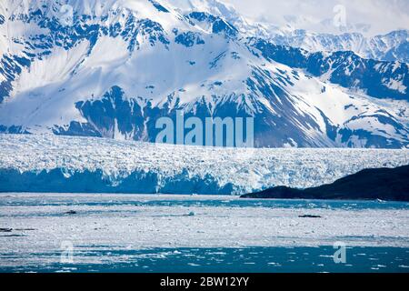 Hubbard Glacier in Yakutat Bay, Gulf of Alaska, Southeast Alaska, United States, North America Stock Photo