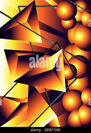 Modern poster template with geometric patterns. Abstract Cover Design with creative Shapes. Dynamical Design, abstract banner with gradient. Vector EP Stock Vector