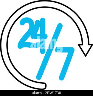 call center service support mobile marketing and e-commerce vector illustration line and fill style icon Stock Vector
