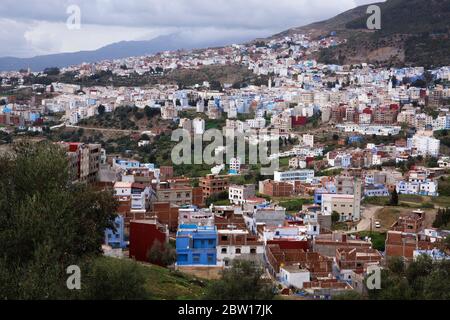Chefchaouen - known as Blue City - located in the Rif mountains of northwest Morocco Stock Photo