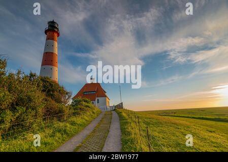 Lighthouses on the North and Baltic Sea, Westerhever and Falshöft Stock Photo