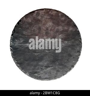 Black plate with white background Stock Photo