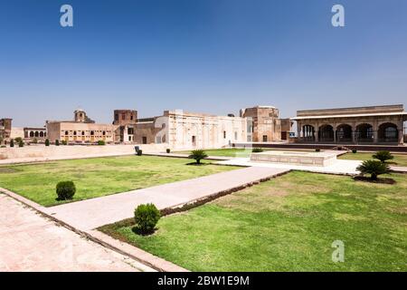 Palace area of Lahore Fort, Citadel of Mughal Empire, Islamic and Hindu architecture,  Lahore, Punjab Province, Pakistan, South Asia, Asia Stock Photo