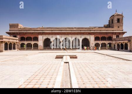 Palace area of Lahore Fort, Citadel of Mughal Empire, Islamic and Hindu architecture,  Lahore, Punjab Province, Pakistan, South Asia, Asia Stock Photo