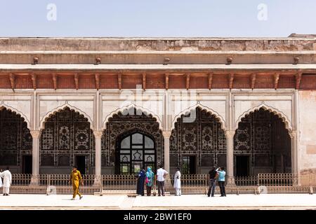 Palace area of Lahore Fort, Citadel of Mughal Empire, Islamic and Hindu architecture,  Lahore, Punjab Province, Pakistan, South Asia, Asia Stock Photo