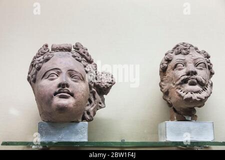 Head statue, Lahore Museum, Lahore, Punjab Province, Pakistan, South Asia, Asia Stock Photo