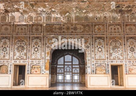 Palace area of Lahore Fort, Citadel of Mughal Empire, Islamic and Hindu architecture,  Lahore, Punjab Province, Pakistan, South Asia, Asia Stock Photo