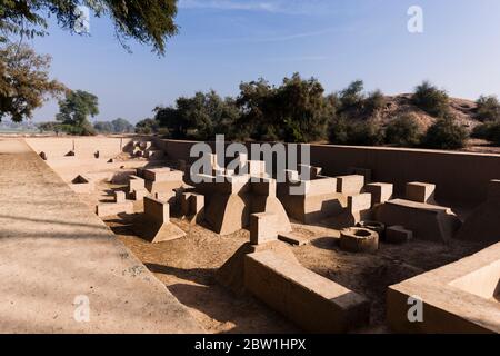 Archaeological site of Harappa, Harappan Civilisation, Indus Valley Civilisation, Sahiwal District, Punjab Province, Pakistan, South Asia, Asia Stock Photo