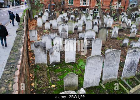 Jewish cemetery, Kings Road, Chelsea, London, England, United Kingdom Stock Photo