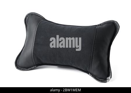 Black neck pillow isolated on a white background. Stock Photo