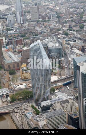 Aerial View St George: One Blackfrairs aka The Pregnant Building, London, UK Stock Photo