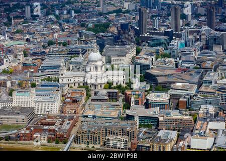 Aerial View of St Paul's Cathedral, London, UK Stock Photo