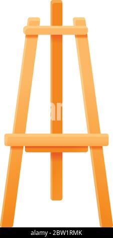 Easel stand icon. Cartoon of easel stand vector icon for web design isolated on white background Stock Vector