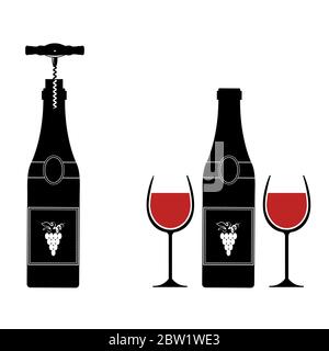 Retro Wood Corkscrew Icon for Opening Wine Bottle Isolated on White Background Stock Vector