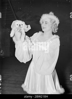 Miss Pamela Prior, Women's World Professional Skating Champion with dog ...