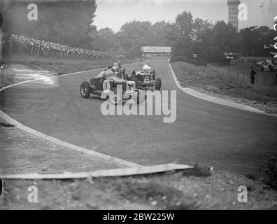 The first international car race ever held in London, the Imperial Tracey took place on the Crystal Palace road racing circuit, when all the most successful British drivers and several from the continent competed. 9 October 1937. Stock Photo