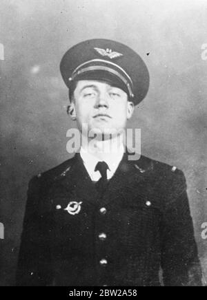 French Air Force man arrested as 'Cagoulard'. Sergeant aviator Raymond Cheron of the French air force, is one of the alleged members of the Cagoulards (Hooded Men ) who have been arrested by the French police. As a result of the nationwide discoveries of secret arms depots. 26 November 1937 Stock Photo