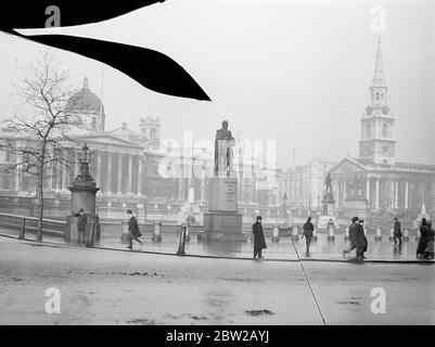 Statue of Charles James Napier in Trafalgar Square, London. Stock Photo