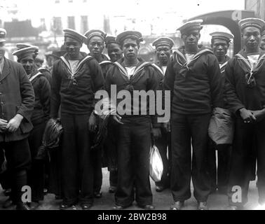 West Indians for Navy (war 1914-1918). men for the fleet. July 1917 - Fleet Auxiliary Stock Photo
