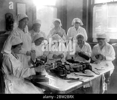 Exhibition of work done by the Wimbledon Women War Workers Depot. 14 March 1917 Stock Photo