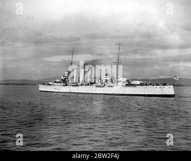 Atlantic Fleet Exercises in the Moray Firth. H.M.A.S. Canberra 10th October 1928 Stock Photo