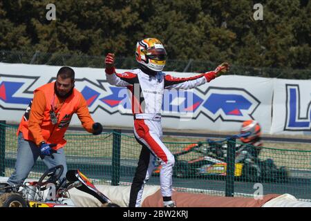 Charles Leclerc's karting career 2013. Stock Photo