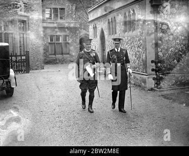 Sir Roger Keyes [Admiral of the Fleet] (right) 1934 Stock Photo