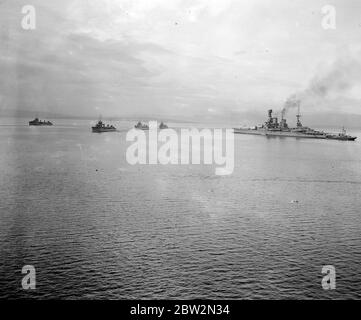 Atlantic Fleet Exercises in the Moray Firth. 10th October 1928 Stock Photo