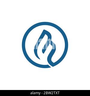 Letter F brand logo with circle shape Stock Vector
