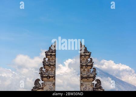 Door of evil and good. Pura Luhur Lempuyang temple Bali Indonesia. Stock Photo