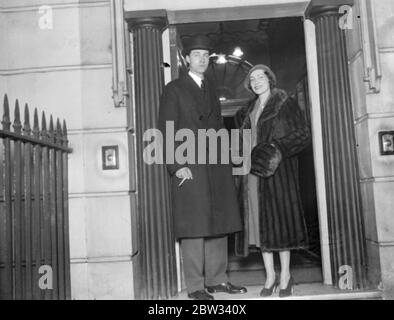 First photo of Sdele Astaire and Lord Charles Cavndish Together . The first photograph to be taken of Miss Adele Astaire , the famous American dancer , and Lord Charles Cavendish , younger son of the Duke of Devonshire , whose engagement was recently announced . The picture was made on the arrival in London of Miss Astaire for her wedding . 19 March 1932 . Stock Photo