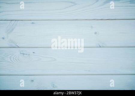 Light Blue Wooden Wall Photo Background. Wood Material Horizontal Planks Backdrop. Stock Photo