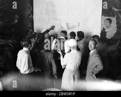 General Maravigna , General Officer Commanding II Corps Pictures of the Abyssinian campaign by Ray Rousseau , Planet News staff photographer from Paris bureau. 27 November 1935 Stock Photo