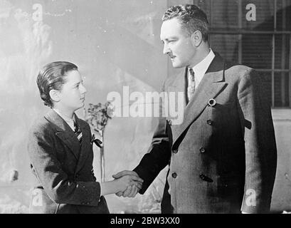 Freddie Bartholomew invited by Admiral Byrd to to accompany South Pole expedition . Freddie Bartholomew , British boy film actor , realised the dream of every schoolboy when he received a bona fide invitation from Admiral Richard Byrd , famous explorer , to accompany him on his next South Pole expedition . The Admiral , who lunched with Freddie during a visit to Metro Goldwyn Mayer studios in Hollywood , told him all about the last expedition . As the next Polar expedition won ' t leave for another two years , Freddie will have plenty of time to make necessary preparations and a couple of film Stock Photo